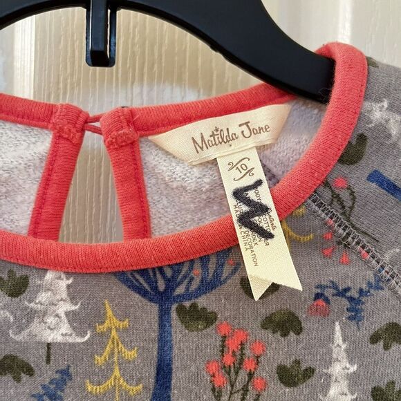 Matilda Jane Make Believe Around Town Sweatshirt Dress Long Sleeve Girls Size 10 - Picture 8 of 16